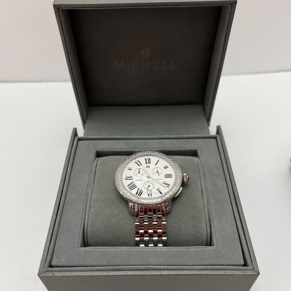 💖Michele Serein💖Diamond Silver Dial Chronograph 40mm Stainless Steel Ladi… - Picture 5 of 17